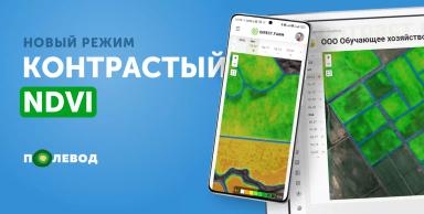 Контрастный NDVI и другие спектральные снимки поля.