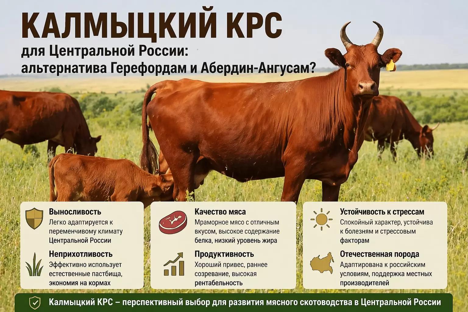 Калмыцкий КРС для Центральной России: