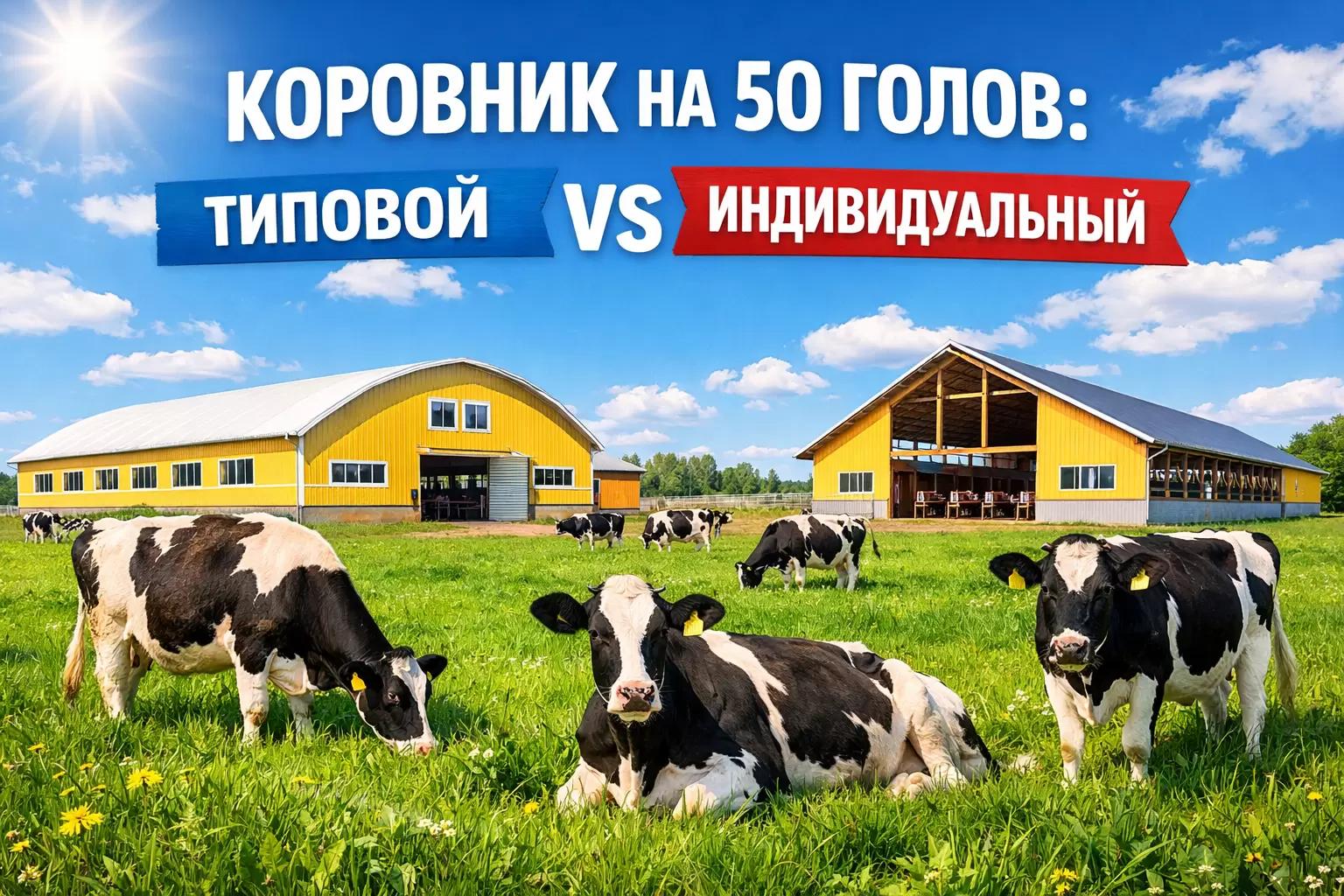 Коровник на 50 голов: типовой или индивидуальный?