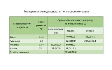 Луговой мотылек. Прогноз развития, методы учета