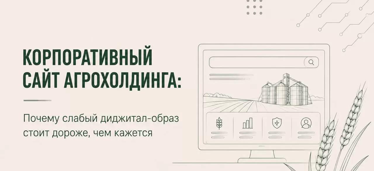 Корпоративный сайт агрохолдинга: почему digital-образ влияет на доверие и сделки