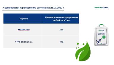Эффективность применения биомодифицированного удобрения МультиСтарт