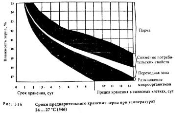 Срок хранения семян зерновых в зависимости от влажности