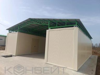 Модульное здание склада для хранения ветеринарных препаратов с холодильником