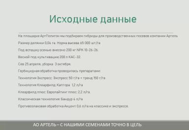 Критерии подбора гибридов подсолнечника