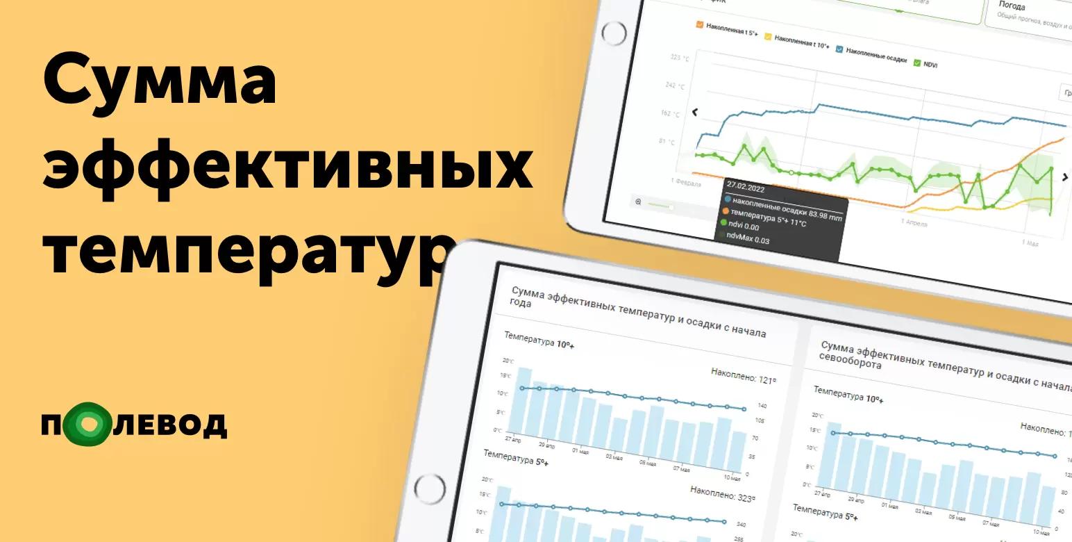 Графики осадков и СЭТ по каждому полю - в Полеводе!