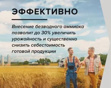 АММИАК это эффективное, технологичное, экономичное жидкое АЗОТНОЕ (ДВ N 82,2%)