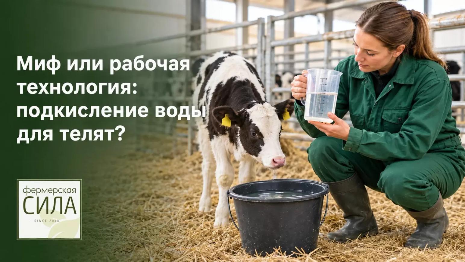 Миф или рабочая технология: подкисление воды для телят?