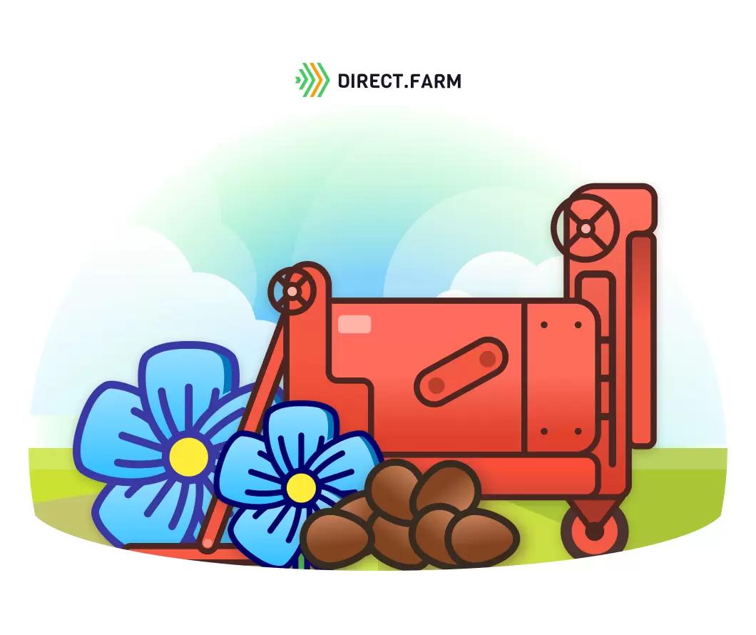 Какова технология послеуборочной обработки льна?