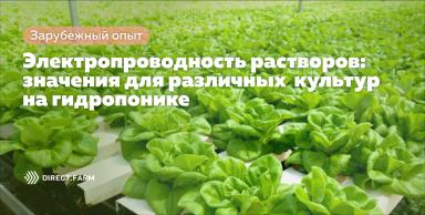 Электропроводность растворов: значения для различных  культур на гидропонике