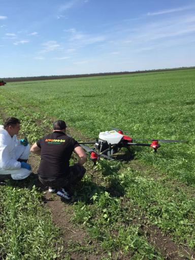 Опыт внесения гербицида КАМАРО,СЭ с помощью дронов XAG