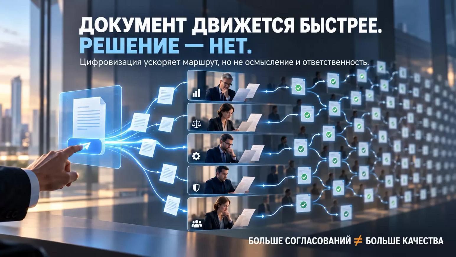 Почему цифровизация сама по себе не уменьшает количество согласований