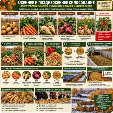 Осеннее и позднеосеннее силосование