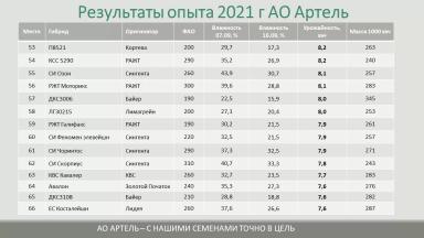 Результаты испытания гибридов кукурузы на площадке АртПолигон