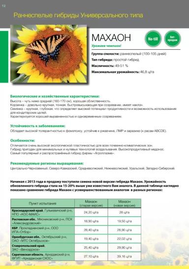 Махаон гибрид подсолнечника