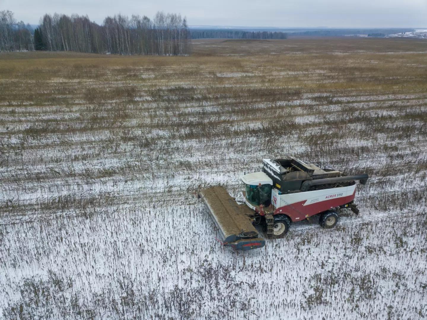 Жатка "ОЗОН" для очеса конопли
