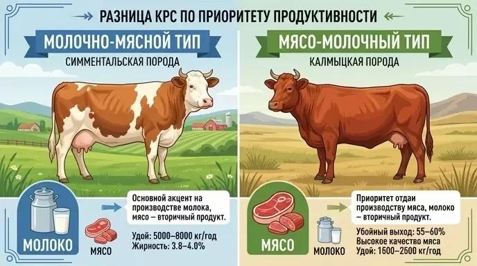 Молочно-мясной и мясо-молочный скот ?