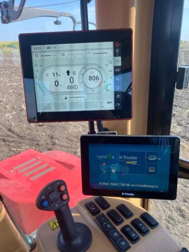 Трактор Кировец К 746 М и автопилот Trimble - точность до 2,5 см