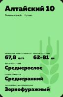 Алтайский 10 сорт ярового ячменя