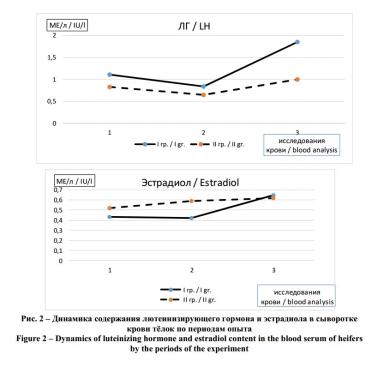 Сравнение схем синхронизации половой охоты на казахской белоголовой породе КРС