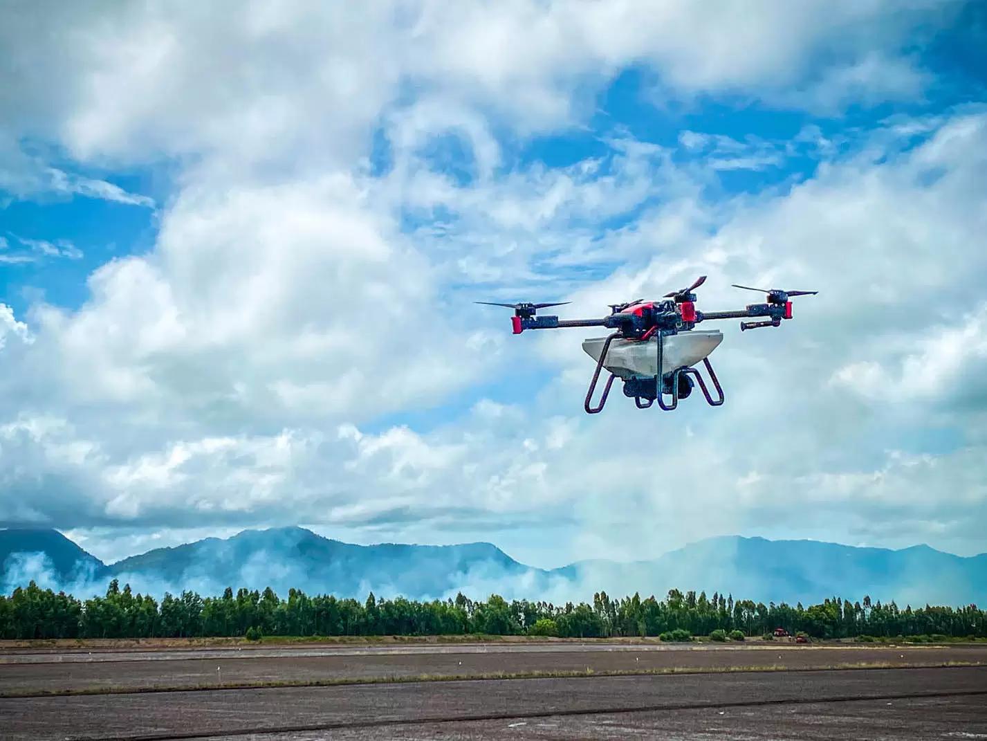 Дроны на посеве риса: меньше затрат, больше урожая