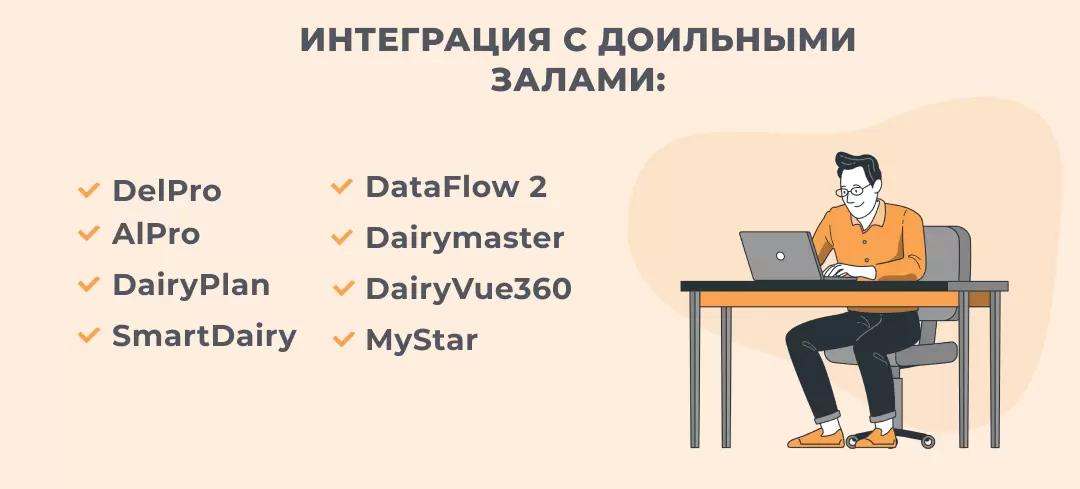 Интеграция с доильными залами