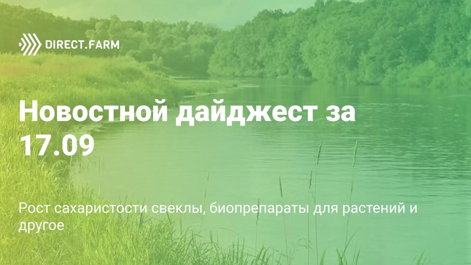 Новостной дайджест за 17.09