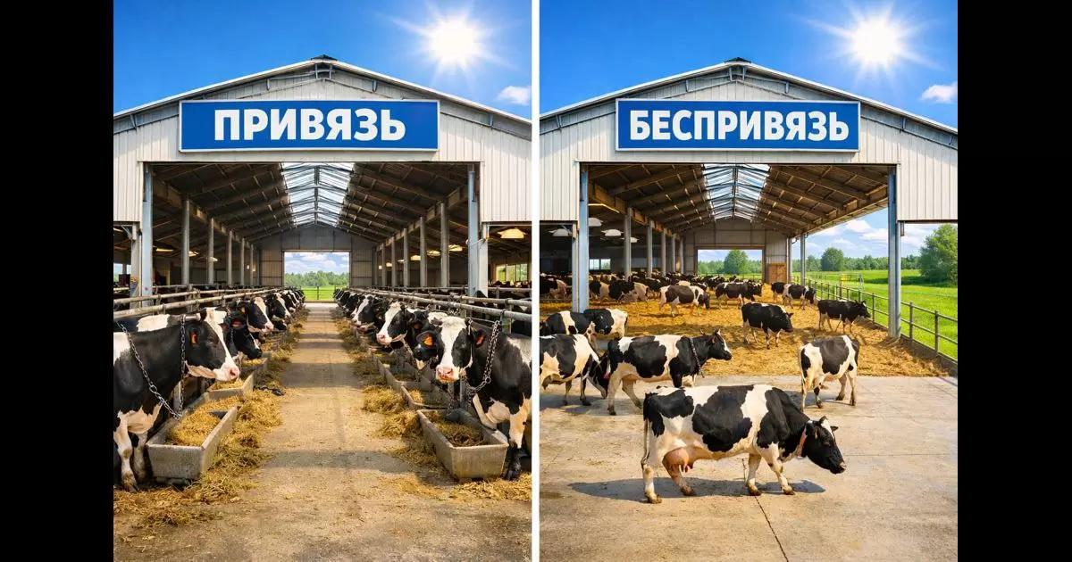 Привязное или беспривязное содержание КРС: что выгоднее фермеру