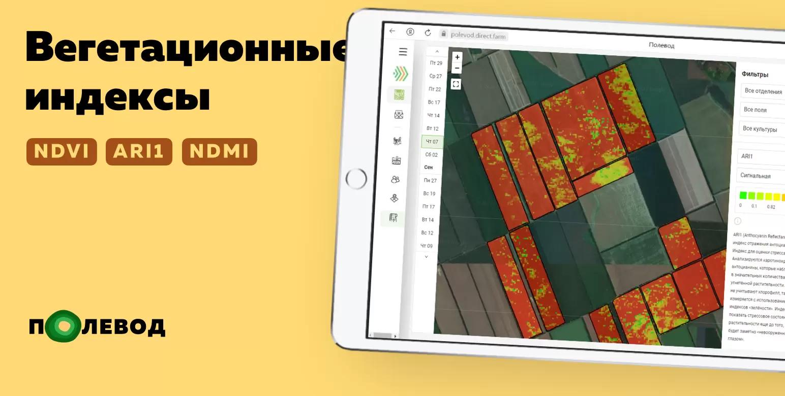 Вегетационные индексы - новый инструмент в "Полеводе"!