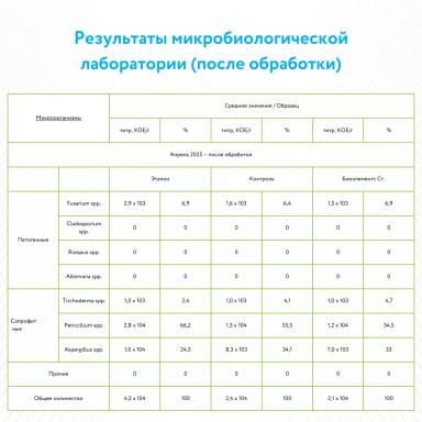 Биоэлементс Стерня П: оценка эффективности в полевых условиях