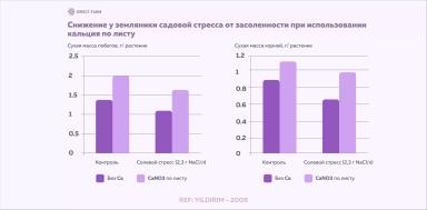 Смягчение солевого стресса клубники с помощью кальция и бора