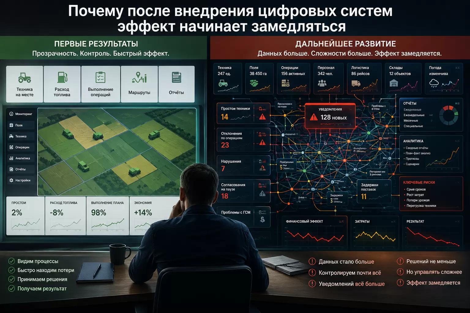 Почему после внедрения цифровых систем эффект начинает замедляться