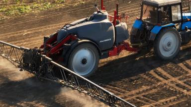 Опрыскиватель Horsch   ➕  трактор МТЗ   ➕  автопилот Trimble