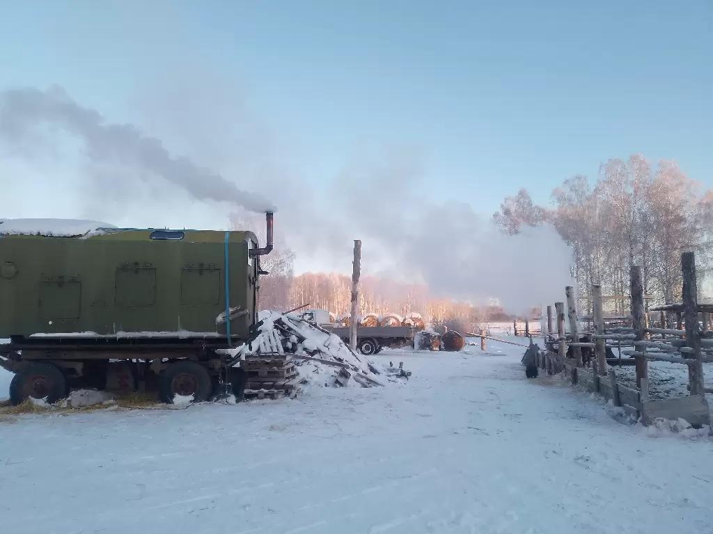 Вода зимой для КРС и МРС на ферме в 18 лет.
