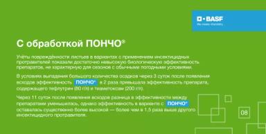 Эффективность ПОНЧО® против листогрызущих вредителей