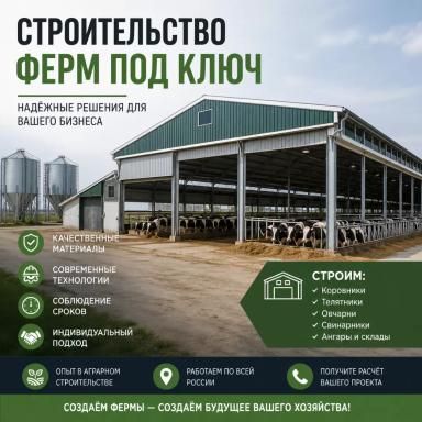 Строительство фермы на 50 голов КРС под ключ