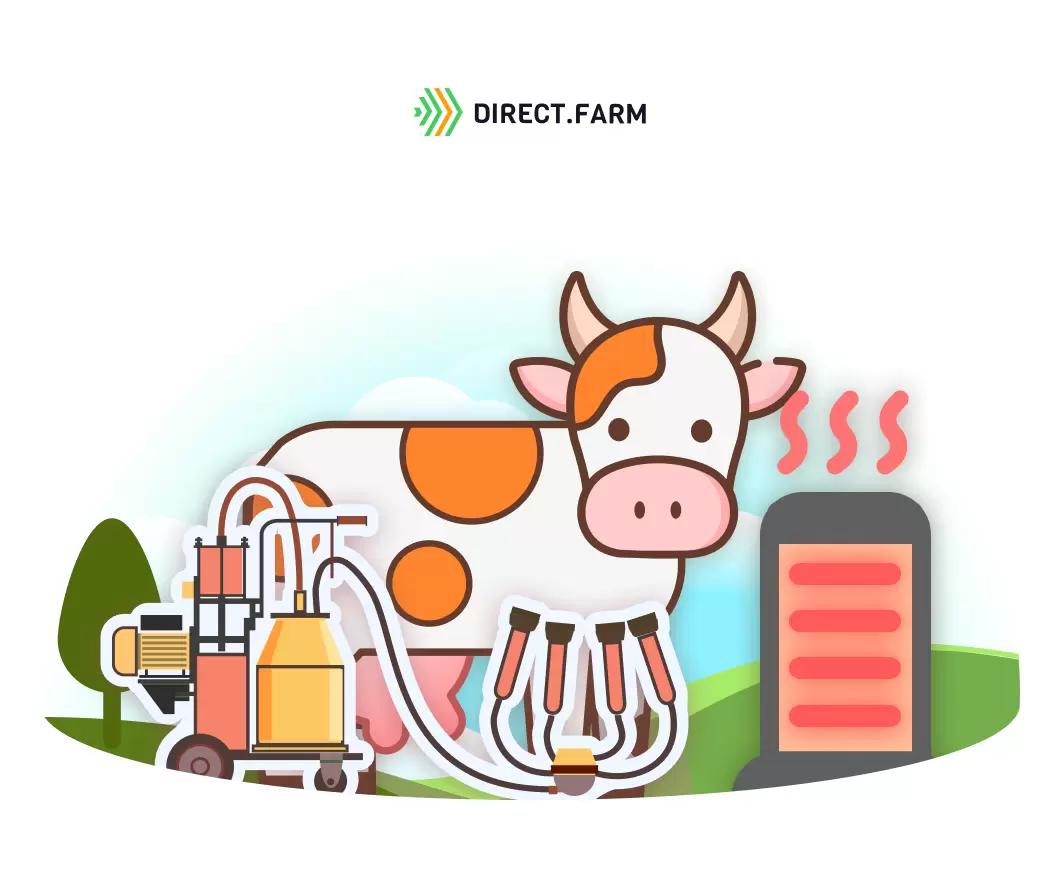 Как дополнительно обогревать доильный зал?