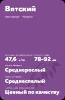 Вятский сорт овса ярового