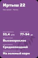 Иртыш 22 сорт овса ярового