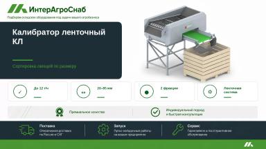 Ленточный калибратор для овощей до 12 т/ч