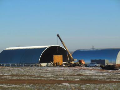 Строительство каркасных ангаров под склад с/х продукции