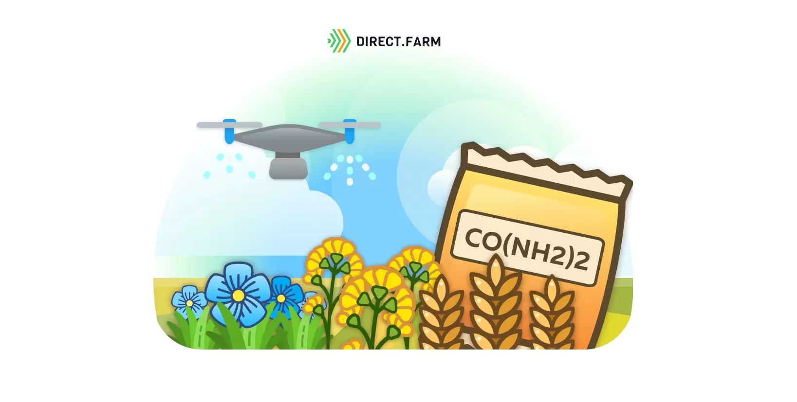 Карбамид с пестицидами во время цветения