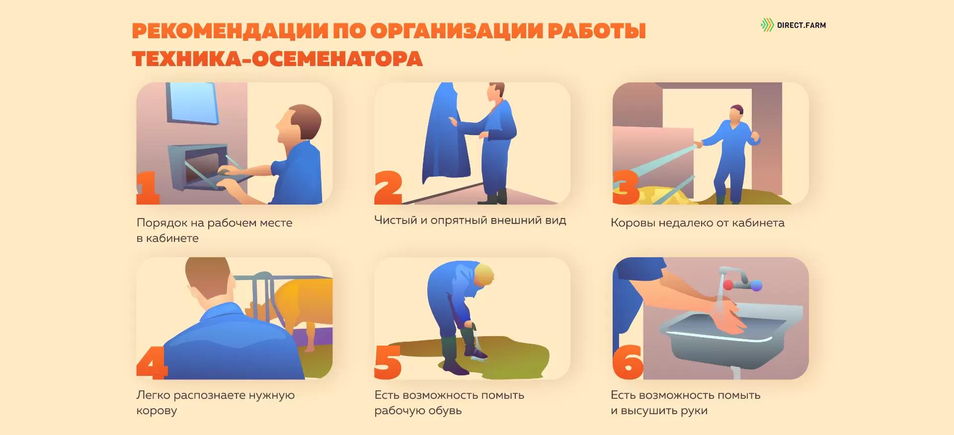 Рекомендации по организации работы техника-осеменатора