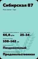 Сибирская 87 рожь озимая
