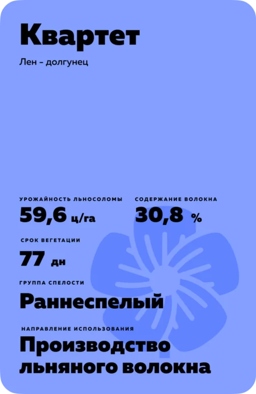 Квартет - лен - долгунец. Характеристики и отзывы
