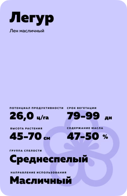 Легур сорт льна масличного