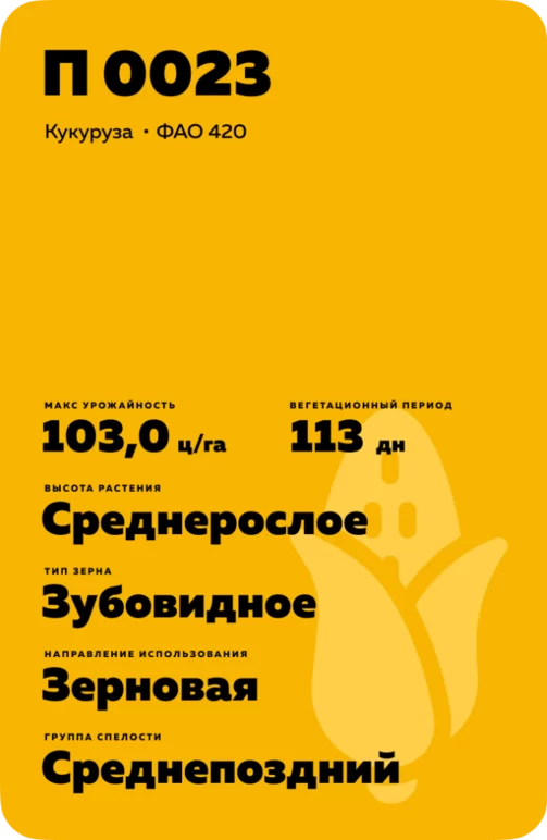 П 0023 (P0023) - гибрид кукурузы Пионер