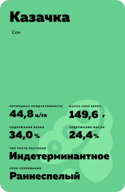 Казачка соя Ростовский аграрный научный центр