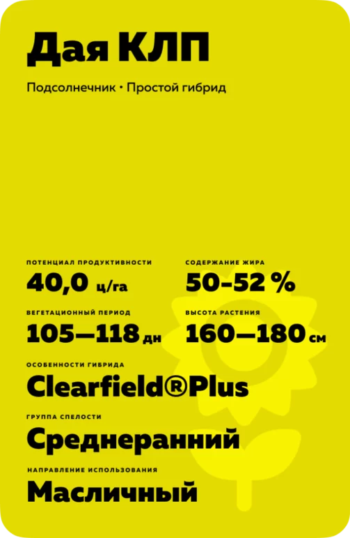 Дая КЛП гибрид подсолнечника