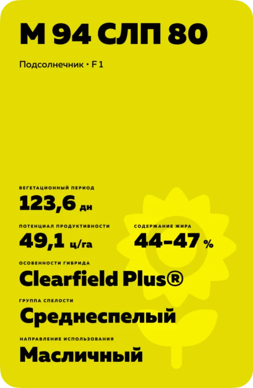 М 94 СЛП 80 подсолнечник